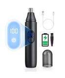 Nose Hair Trimmer for Men & Women | Rechargeable Painless Ear & Eyebrow Clippers | Dual Edge Blades Grooming Kit - Electric Beard & Body Care - Buy Online on GoSupps.com