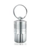 MEECN Pill Crusher & Stainless Steel Keychain Pill Holder Set - Crush Pills to Fine Powder, Waterproof Pill Cases for Vitamins - Buy Online on GoSupps.com