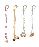 Shop 4 PCS Adjustable Silicone Pacifier Chain | BPA-Free Stroller Toy Strap in 4 Colors - International Shipping Available! - Buy Online on GoSupps.com