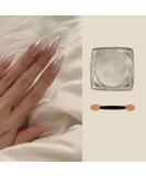 White Pearl Chrome Nail Powder - High Gloss Glitter for Stunning Manicure Decorations - Buy Online on GoSupps.com