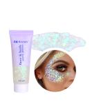 AKARY White Mermaid Scale Glitter Gel - Long-Lasting Holographic Chunky Glitter for Body, Hair, Face, Nails, Eyes - Fairy Costume Makeup for Women - Buy Online on GoSupps.com