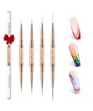 Modelones Nail Art Brushes Set - Super Fine Thin Liner Brushes (7/11/15/20mm) for Gel Nail Art & Design - Perfect Gift for Women - Buy Online on GoSupps.com