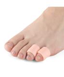 Pinky Toe Protectors 12pcs - Silicone Gel Cushion Sleeves for Toe Pain Relief - Ajoysoul Peach Toe Covers for Corns, Blisters, Calluses - Buy Online on GoSupps.com