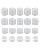 Liujzzi 20-Piece Travel Cosmetic Container Set | Glass Pots with Clear Lids for Creams Samples & Makeup Storage (5g 10g 15g 20g) - Buy Online on GoSupps.com