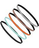 URAQT Sports Headband 5Pcs - Non-Slip Elastic Thin Hairbands for Women/Girls - Perfect for Yoga, Fitness, Running - Multiple Colors - Sweat Absorbing Athletic Headbands - Buy Online on GoSupps.com