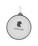 LIEBHUND 600ml Foldable Dog Bowl | White/Black Travel Bowl for Pets | Portable Pet Dish - Buy Online on GoSupps.com