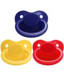 LittleForBig 3-Pacifier Pack BigShield Adult Sized Gen-1 DarkBlue Red Yellow - Buy Online on GoSupps.com