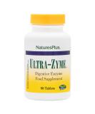 UltraZyme Digestive Enzyme Supplement - 90 Tablets | NaturesPlus Maximum Strength Formula with Ox Bile, Pancreatin, Betaine HCl, Bromelain, Lactase, and Probiotic Complex - Buy Online on GoSupps.com