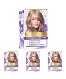 L'Or al Paris Excellence Cool Cream Hair Color - 100% Gray Coverage No. 8.11 Ultra Cooling Light Blonde 4 Pack Set with Shampoo & Care Cream - International Shipping Available - Buy Online on GoSupps.com