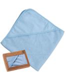 Urban Kanga Hooded Towel for Babies - Double-Sided Oeko-Tex Cotton Muslin Bath Towel (Crystal Blue) - Ship Internationally - Buy Online on GoSupps.com