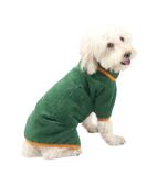Pettom Dog Bumper Microfiber Fast-Drying Bathrobe - Super Absorbent Cotton for Large Medium & Small Dogs (S Green) - Buy Online on GoSupps.com