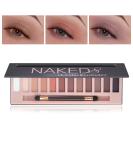 12 Colors Naked Eyeshadow Palette - Natural Matte Pigment Long Lasting & Waterproof Makeup Kit with Brush - Buy Online on GoSupps.com