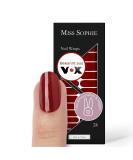 Miss Sophie Nagel Paris Je T'Aime Red Nail Wraps - 24 Ultra-Thin Self-Adhesive Nail Foils for Long-Lasting Style - Buy Online on GoSupps.com