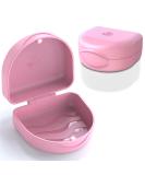 Solid Pink Orthodontic Retainer Cases - Set of 2 | Retainer Holder - Buy Online on GoSupps.com