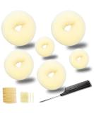 MeetFavorite Hair Bun Maker Set - 10 Piece Donut Bun Shaper Kit with Elastic Bands & Pins (Golden) - Buy Online on GoSupps.com
