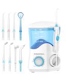 Turewell Water Dental Flosser - 8 Jet Tips, 10 Pressure Levels, 600ML Tank - White - Buy Online on GoSupps.com