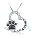 VONALA DOLA 925 Sterling Silver Pet Ash Necklace | Memorial Jewelry for Dog & Cat Lovers | Cross/Paws Design Gift - Buy Online on GoSupps.com