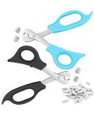 2 Pieces Pill Splitter Scissors Pill Scissors Cutter with Stainless Steel Blade and Ergonomic Handle for Accurate Dosage of Small Large Pills Tablets Vitamins Elderly Kids Pets Travelling Favors Black Sky Blue - Buy Online on GoSupps.com