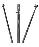 TELESIN G3 Selfie Stick Pole Long - Upgraded 118/3M Carbon Fiber Waterproof Monopod for GoPro, Insta360, DJI Action, AKASO - Lightweight and Invisible Extension for Diving - Buy Online on GoSupps.com