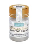 Squires Kitchen Designer Metallic Lustre Dust Silver Sparkle 5g - High-quality edible silver lustre for stunning cake decorations - Buy Online on GoSupps.com