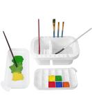 MyLifeUNIT Paint Brush Cleaner & Holder with Palette for Acrylic, Watercolor & Water-Based Paints - White - Buy Online on GoSupps.com