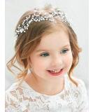 Silver Rhinestone Bridal Hair Piece - Wedding Babys Breath Vine Crown for Bride and Bridesmaid - Buy Online on GoSupps.com