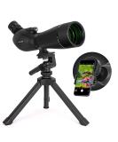 Gosky HD Spotting Scope 20-60x80mm with Tripod, Smartphone Adapter - Ideal for Bird Watching, Target Shooting, Hunting - BAK 4 Prism Spotter Scope for Wildlife Scenery - Buy Online on GoSupps.com