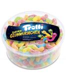 Trolli Sour Glowworms Fruity Jelly Gummies Flavour Sour Sweet Party Tub Pack - 3 Flavours - Gluten Free - Perfect for Parties - 1kg - Buy Online on GoSupps.com