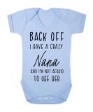 Miammo Back off I have a Crazy Nana - BBY7 Baby Grow Vest 3-6 Months (Pastel Blue) - Buy Online on GoSupps.com