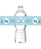 Welcome Baby Boy Water Bottle Stickers - Gender Reveal Wrappers - It's a Boy Labels - Baby Shower Decorations Blue (Set of 32) - Buy Online on GoSupps.com