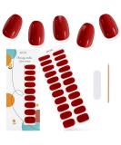 Kalolary 22PCS Full Wraps Nail Polish Stickers Self-Adhesive Nail Strips with 1PCS Nail File Gel Nail Art Wrap Stickers Decals for Women Girls (Red) - Buy Online on GoSupps.com