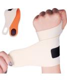 YUNYILAN Wrist Brace - Ultra-Thin Compression Support for Carpal Tunnel & Tendonitis Relief | 2pcs Beige Wrist Wraps for Pain & Injury Recovery - Buy Online on GoSupps.com