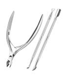 XUNXMAS Cuticle Trimmer & Pusher Set - Dead Skin Clipper Manicure Pedicure Tools (Silver) - Buy Online on GoSupps.com