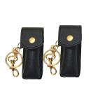 Black Keychain Holder Set - 2 Lipstick & Lip Balm Holders with Keychain | Stylish & Functional Organizer - Buy Online on GoSupps.com