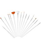 Com-Four 15-Part Nail Art Brush Set | Premium Manicure & Nail Design Kit for Flowers & Points - International Shipping Available - Buy Online on GoSupps.com