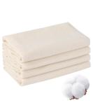Organic Cotton Flannel for Castor Oil - 4PCs 16x7in Reusable Soft Absorbing Fabric for Belly Liver & Joint Therapy - Buy Online on GoSupps.com