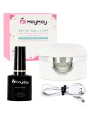 HayHay 3W UV Nail Lamp, Anticlockwise 180 Rotation, Portable Manicure Gel Lamp with 30/60s Timer and Mini Gel Polish - White - Buy Online on GoSupps.com