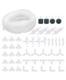 DONDEEN 48 pieces Air Air Pump Accessories Aquarium Accessories including 6m Transparent Silicone Hose Oxygen Stone Catching valves Needable valves suction cups and I/T/L/Y Form Connect (white 6m-1) - Buy Online on GoSupps.com