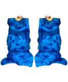 2022 Professional Colorful Tie-Dyed Dance Fans - Demon Baby Silk Bamboo Belly Dancing Fans (Royal Blue) - 1 Pair - Buy Online on GoSupps.com