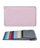 Audwud Silicone Waterproof Pet Feeding Mat - Anti-Slip Dog & Cat Bowl Mat 47x30 cm - Peach Pink - Buy Online on GoSupps.com