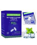 Dentshield Retainer Cleaning Tablets - 120 Minty Fresh Braces & Denture Cleaner Tabs for Stain-Free Retainers | 4 Months Supply - Buy Online on GoSupps.com
