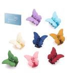 8PCS Butterfly Hair Clips for Women and Girls - Small & Medium 90s Style Claw Clips - Strong Hold for Thick and Thin Hair - 8 Colors - Buy Online on GoSupps.com