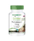 Fairvital Nattokinase 50mg Capsules - Vegan High Dosage - 60 Capsules | 2000 FU - 2 Capsules Daily - Buy Online on GoSupps.com