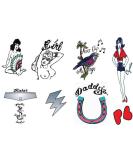 Costumebase Deluxe Amy Winehouse Tattoos Set - 9 Temporary Goth House Fancy Dress - Buy Online on GoSupps.com