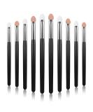 Wllhyf 10-Piece Makeup Brush Set - Professional Eyeshadow Applicator & Sponge Reusable & Washable Black - Buy Online on GoSupps.com