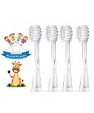 Seago Electric Toothbrush Replacement Brushes | Soft Bristle 10x Plaque Removal 4-Pack for SG-G513 & SG-977 | Ideal for Kids 6 Months to 4 Years - Buy Online on GoSupps.com