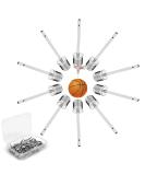 Stainless Steel Basketball Pump Needles Set with Storage Box - 20pcs - Buy Online on GoSupps.com