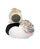 Stielu 12 Washable Bamboo Breastfeeding Inserts - Reusable & Eco-Friendly | Black & White | Perfect for Breastfeeding Pillows - Buy Online on GoSupps.com