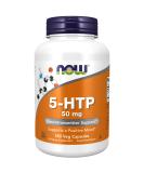 Now Foods 5-HTP 50 mg - 180 Veg Capsules | Mood Support Supplement - Buy Online on GoSupps.com