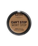 NYX Can't Stop Won't Stop Full Coverage Powder Foundation in Deep Tan - Long Lasting Matte Finish Vegan Formula - Buy Online on GoSupps.com